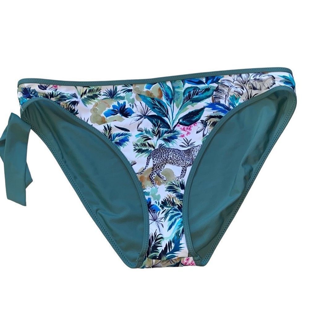 Sunsets NWOT Bikini Bottom Rainforest Print Fern Green Style 21B Size XL